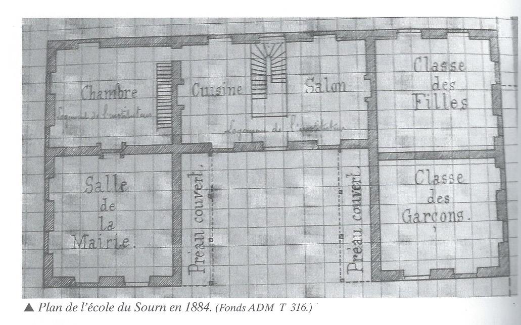 1884 - Plan de l'Ecole Publique